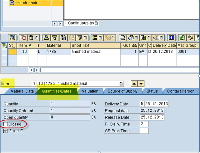Closed indicator in PR